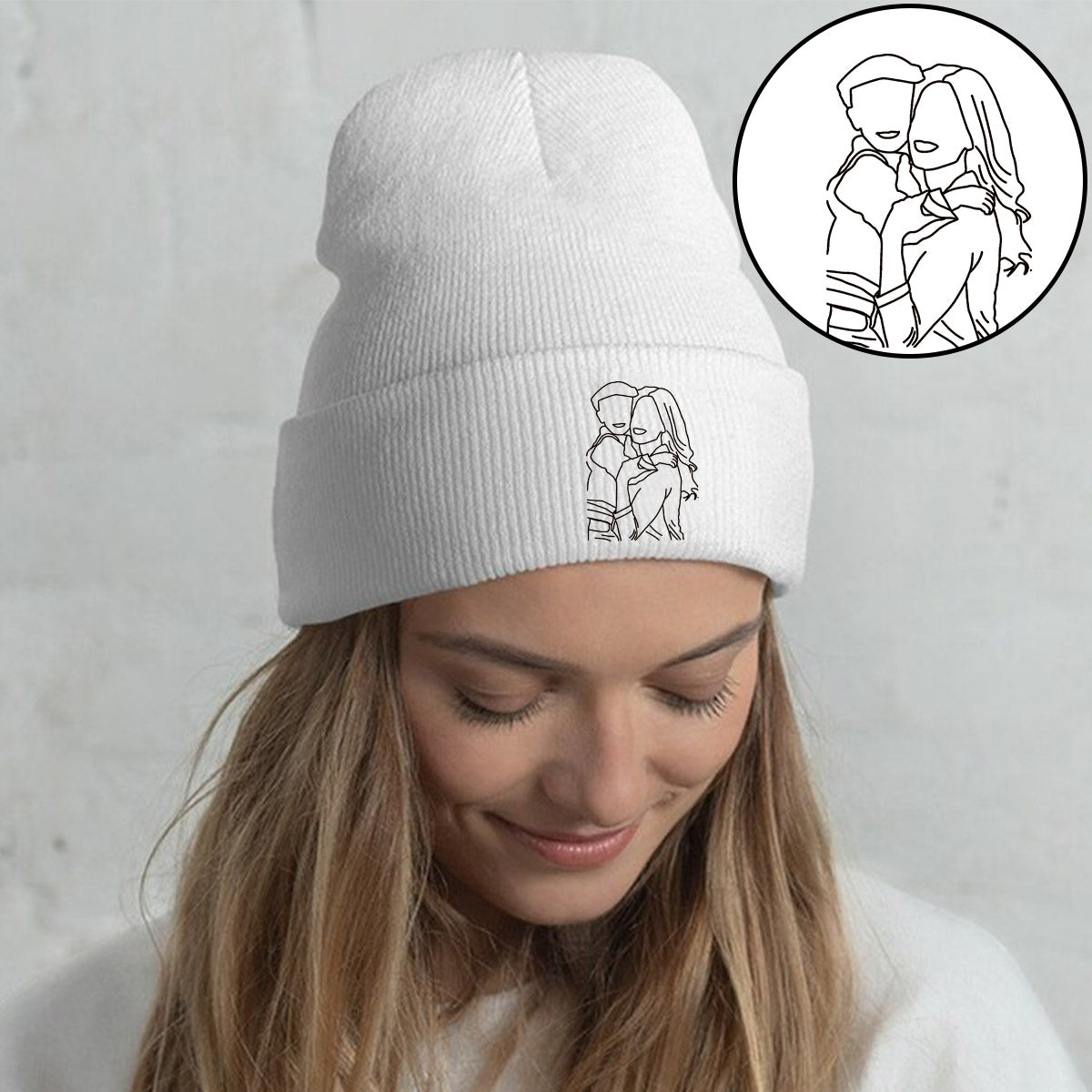 Bonnet brodé personnalisé avec photo - Beau-mère