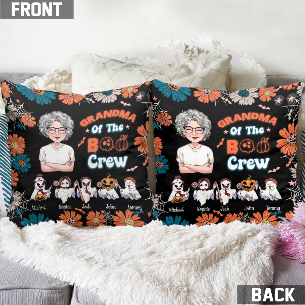 Coussin décoratif personnalisé « Grand-mère de la bande des Boo »