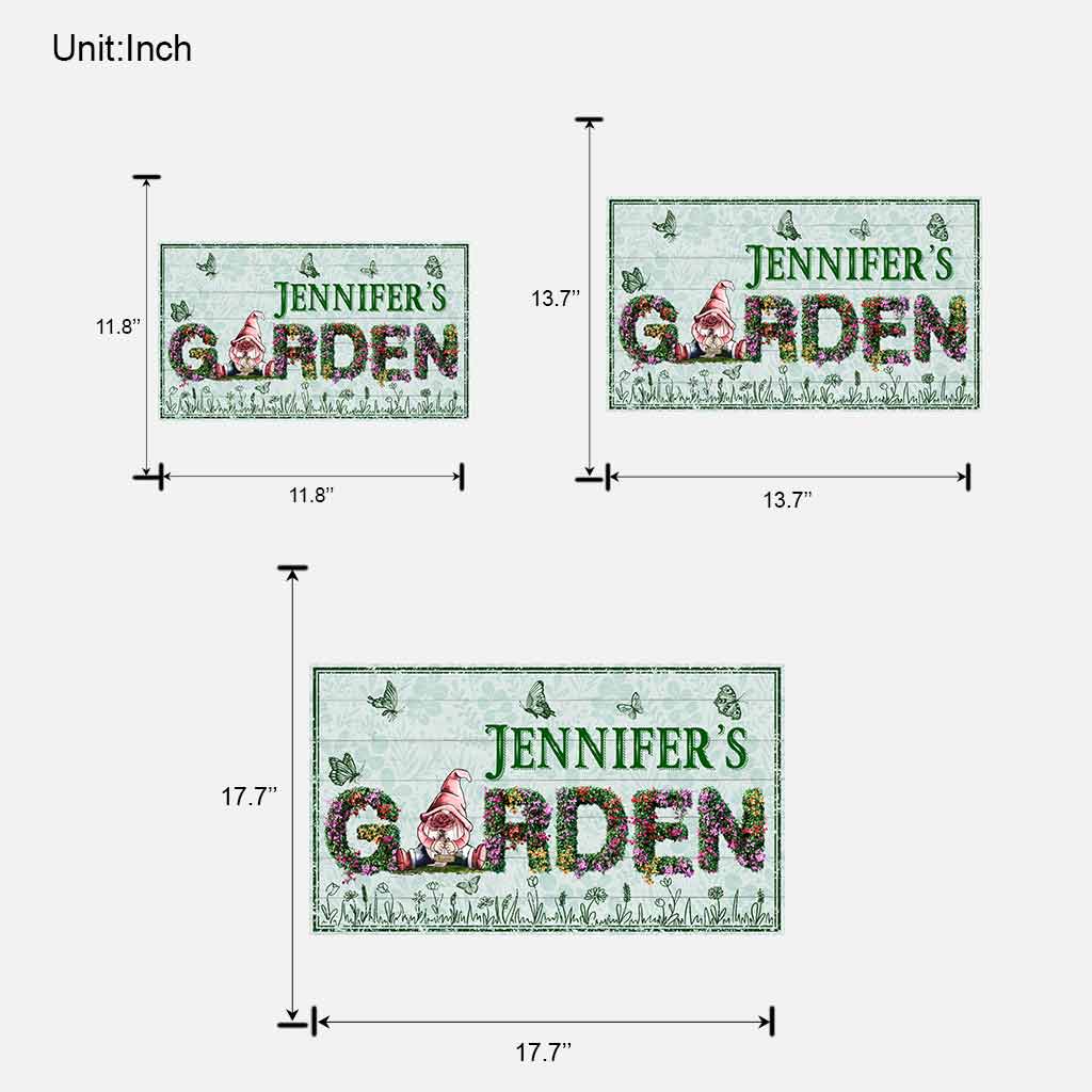 Bienvenue dans mon jardin - Panneau en bois personnalisé sur le thème du jardinage