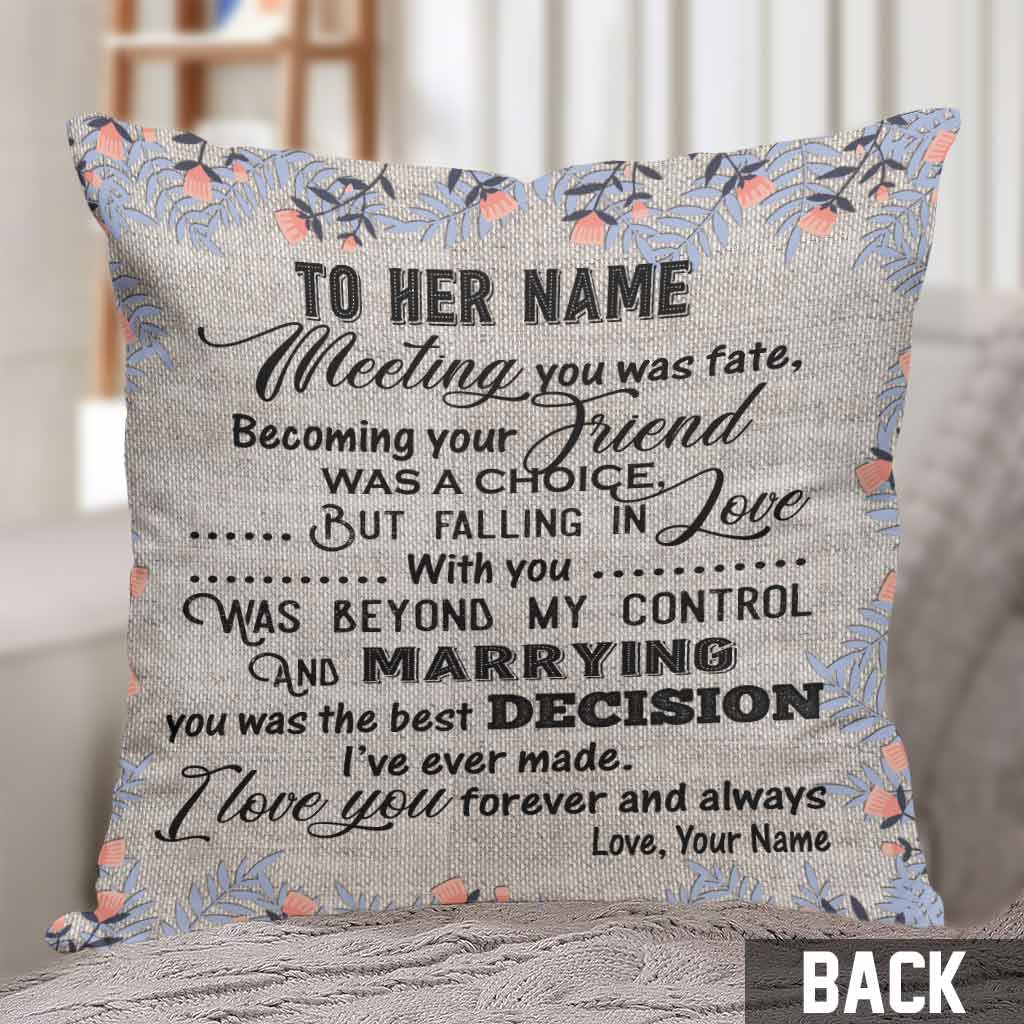 Meeting You Was Fate - Personalized Couple Throw Pillow