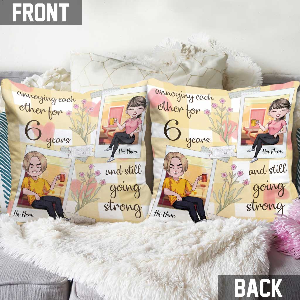 All Of Me Loves - Personalized Couple Throw Pillow