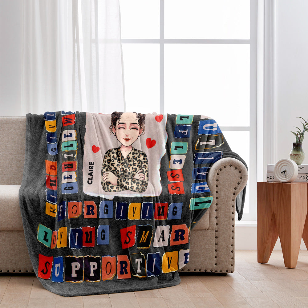Mother Loving Beautiful - Personalized Mother's Day Mother Blanket