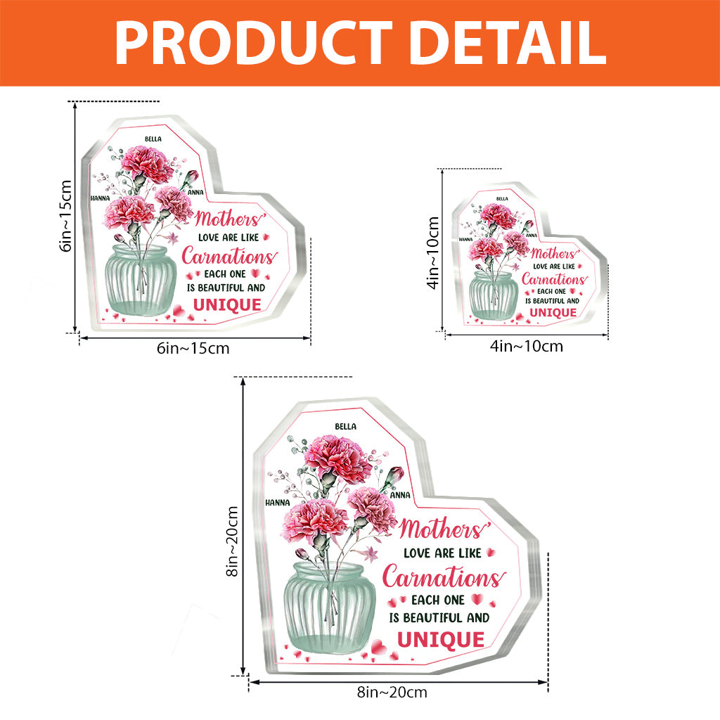 Mothers' Love - Personalized Mother's Day Mother Custom Shaped Acrylic Plaque