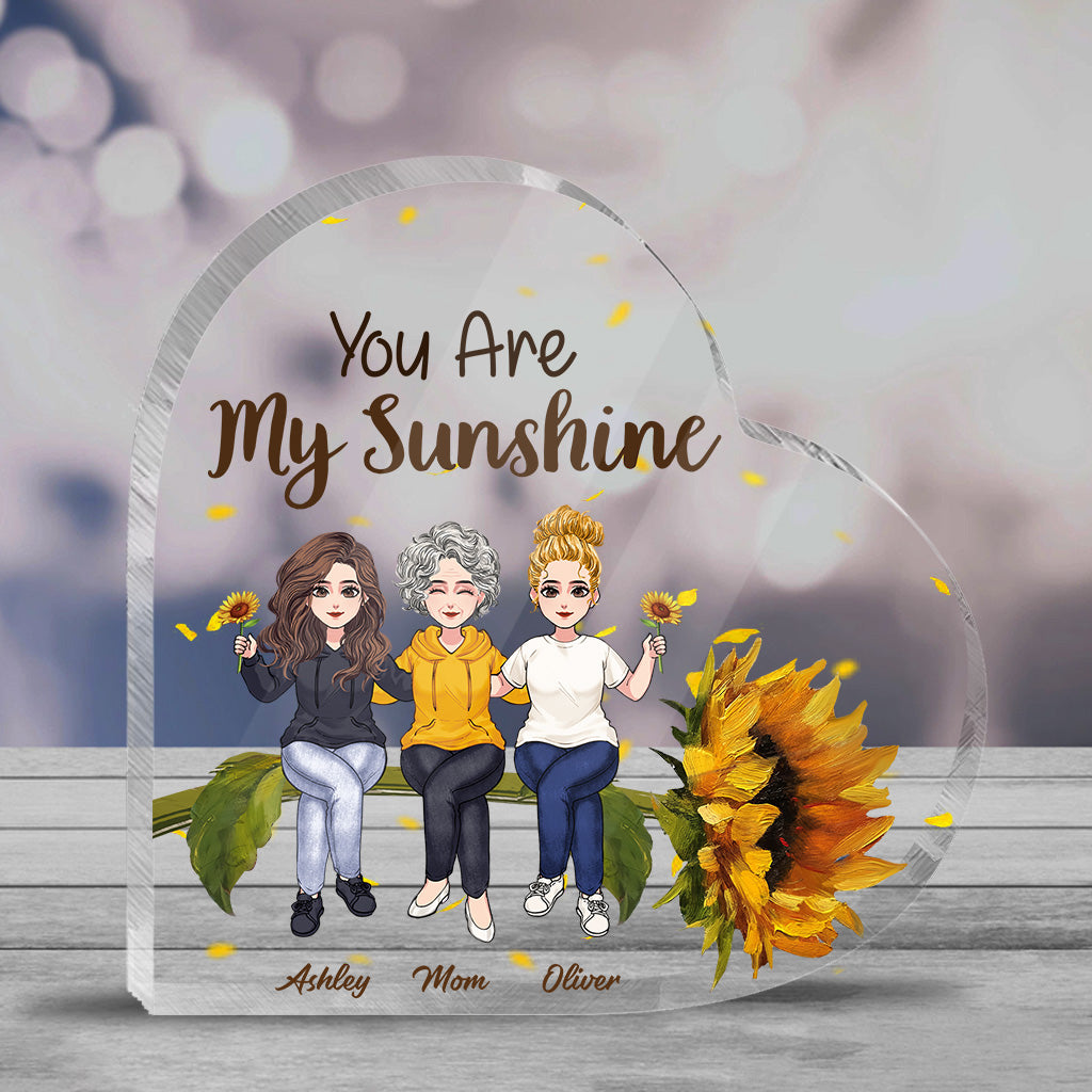 You Are My Sunshine - Personalized Mother's Day Mother Custom Shaped Acrylic Plaque