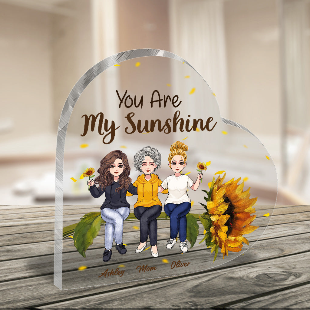 You Are My Sunshine - Personalized Mother's Day Mother Custom Shaped Acrylic Plaque