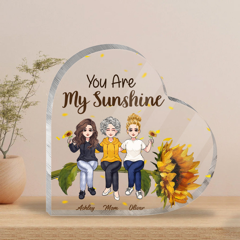 You Are My Sunshine - Personalized Mother's Day Mother Custom Shaped Acrylic Plaque