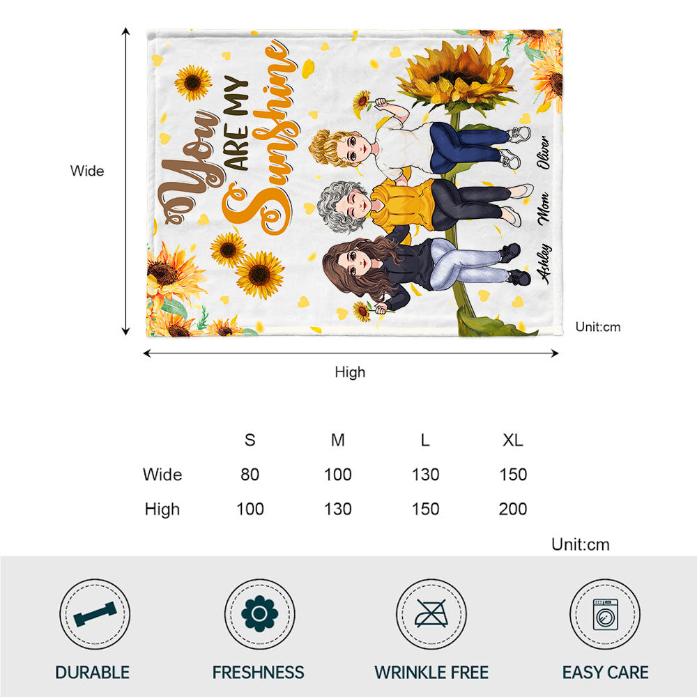 You Are My Sunshine - Personalized Mother's Day Mother Blanket