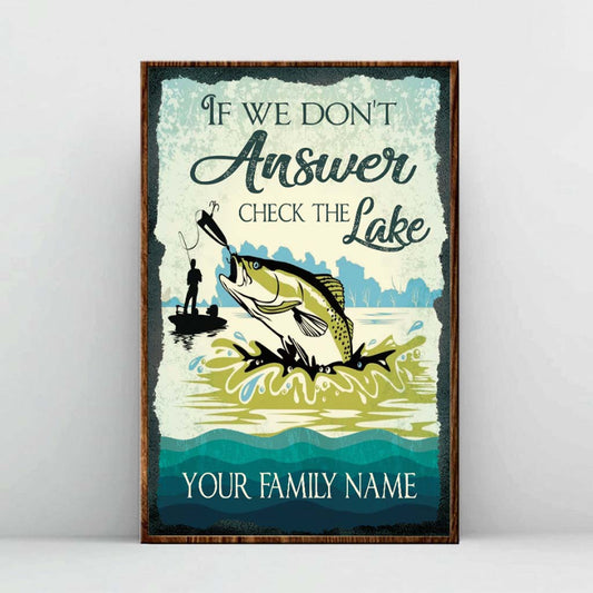 If We Don't Answer - Fishing Personalized Rectangle Metal Sign