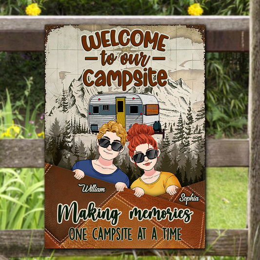 Camping Partners For Life - Personalized Camping Rectangle Metal Sign