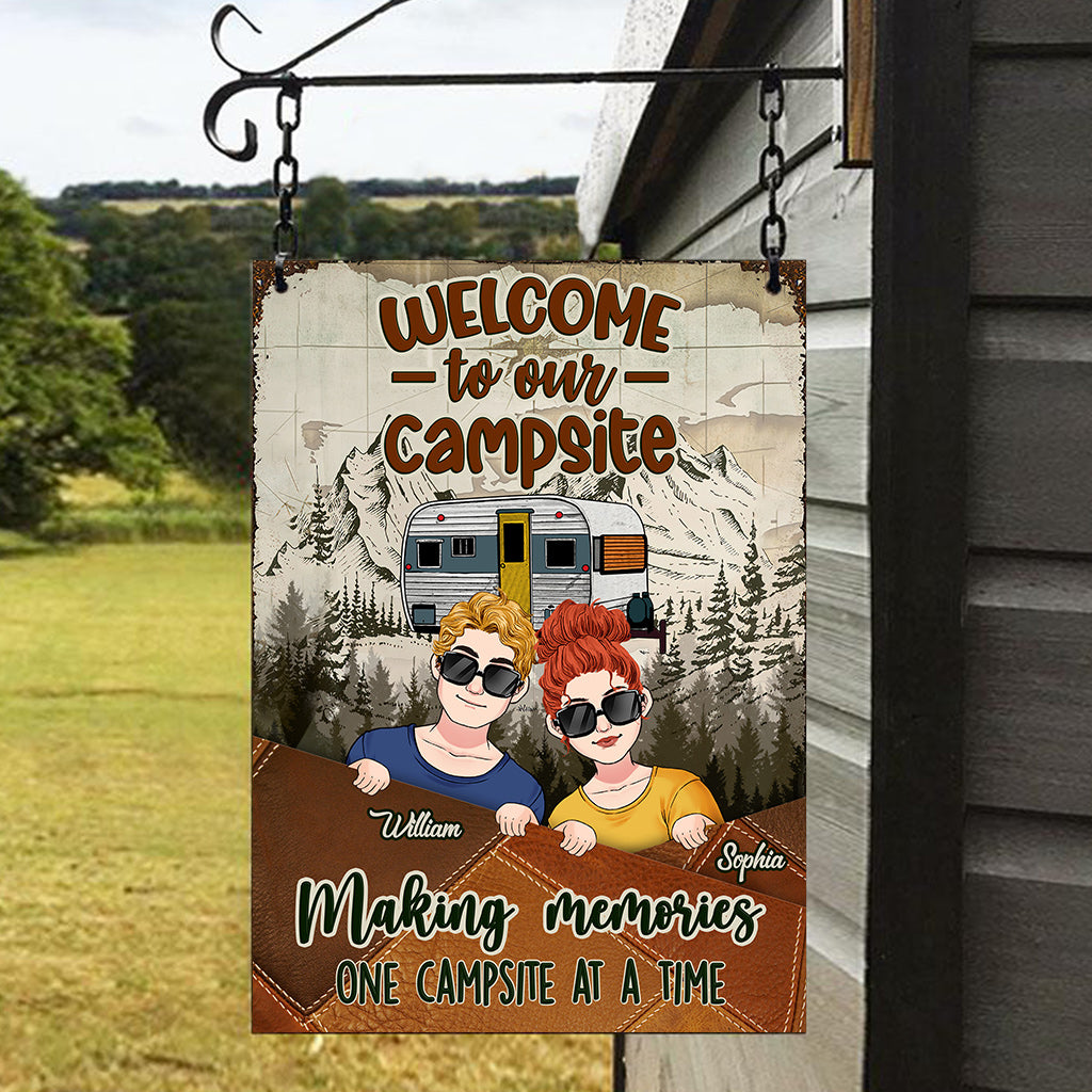 Camping Partners For Life - Personalized Camping Rectangle Metal Sign