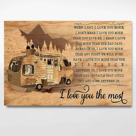 I Love You The Most - Camping Poster 112021