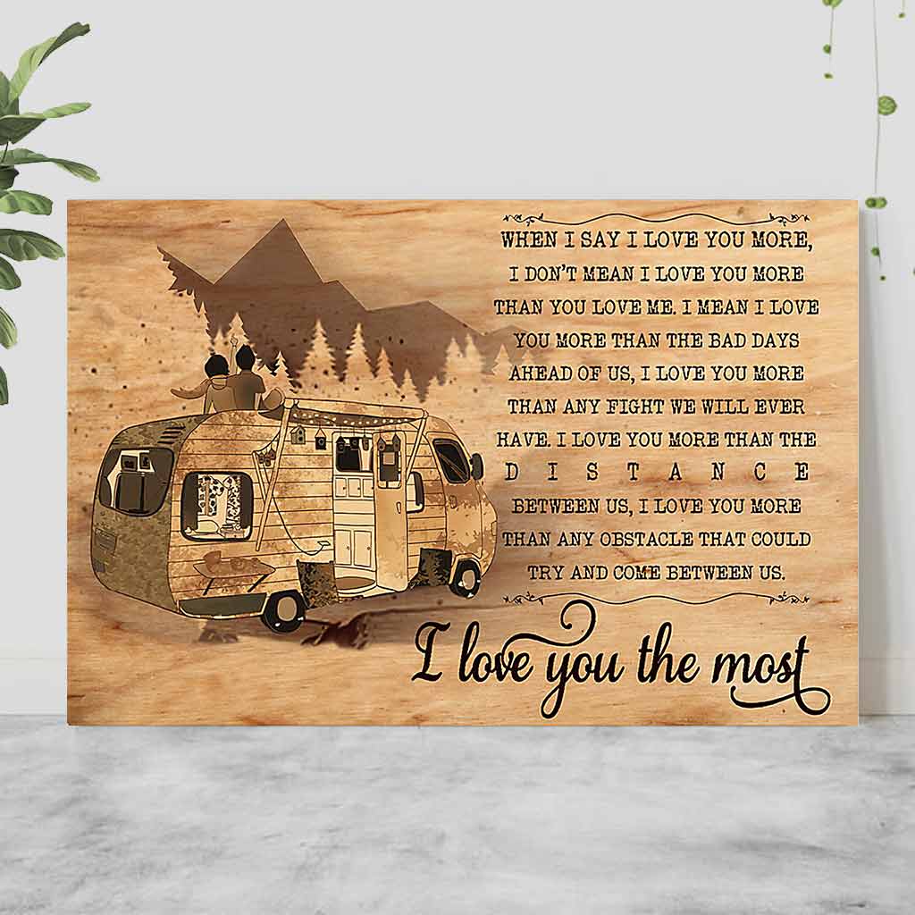Je t'aime plus que tout - Affiche de camping 112021