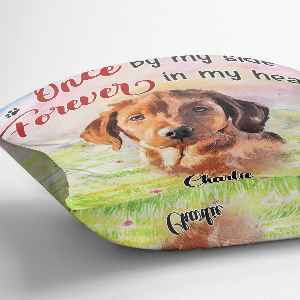 Für immer in meinem Herzen – personalisiertes Hunde-Dekokissen