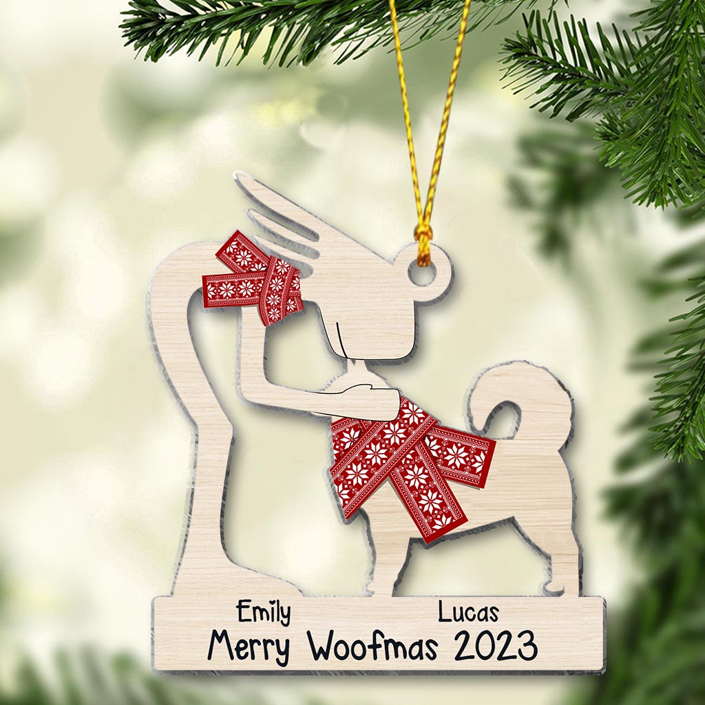 Merry Woofmas - Gift for dog lovers, dog lover - Personalized Ornament