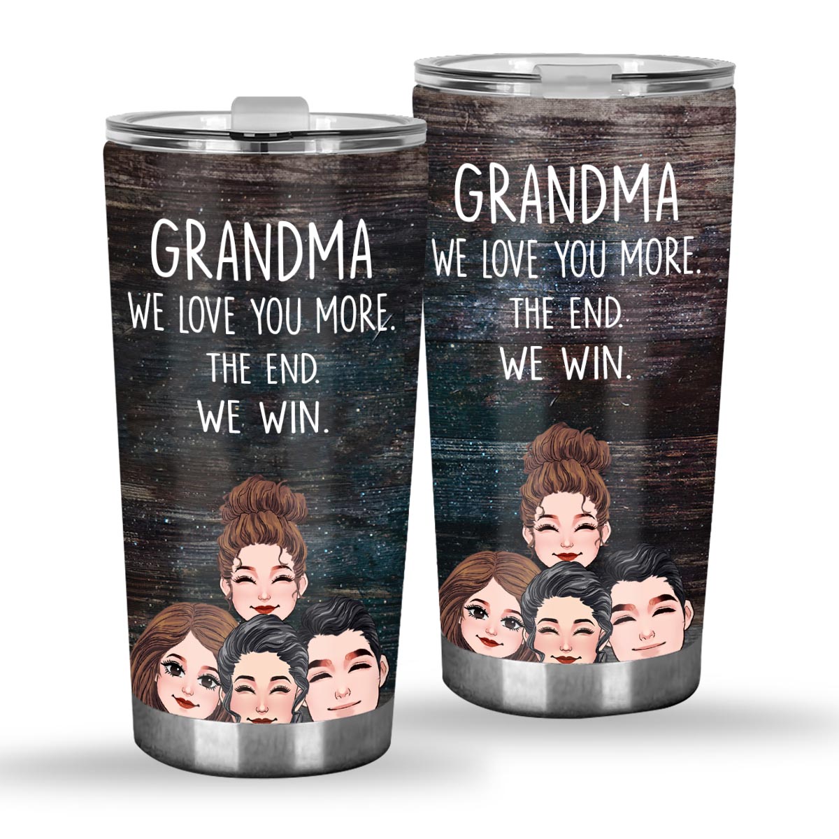 Dad I Love You More - Gift for dad, grandma, grandpa, mom, uncle, aunt - Personalized Tumbler
