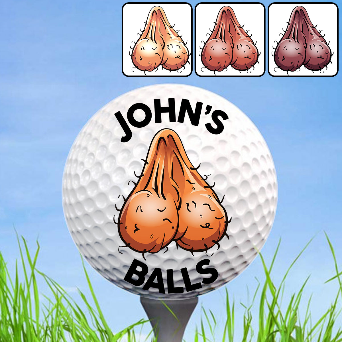 The Balls - Golf gift for dad, him, grandpa, husband - Personalized Golf Ball