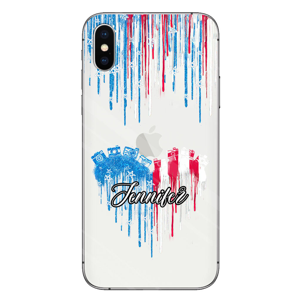 Passion pour la photographie - Coque de téléphone transparente personnalisée avec photo