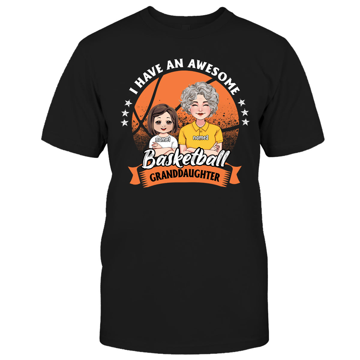 Awesome Basketball Granddaughter - Personalized Basketball T-shirt And Hoodie