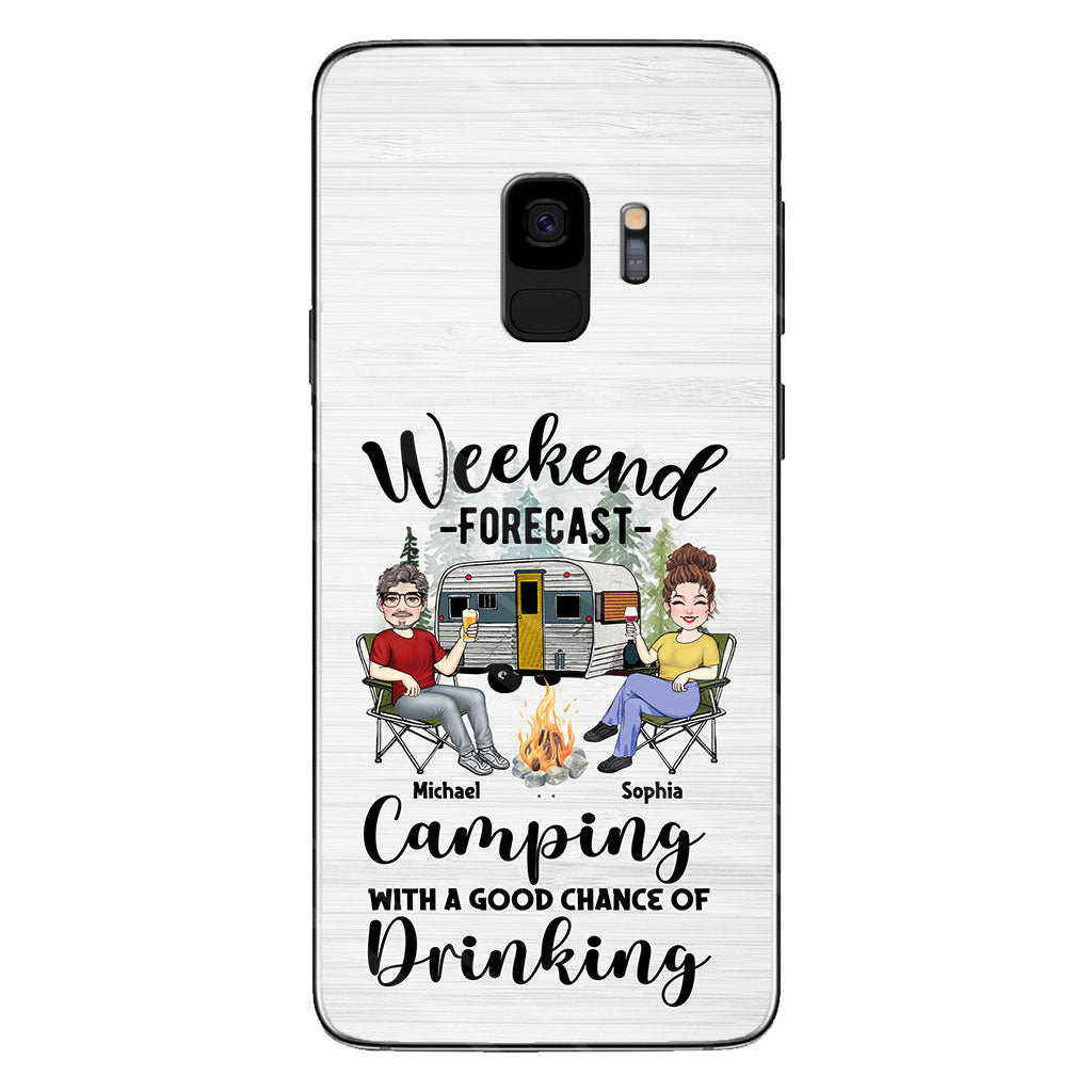 Prévisions du week-end - Étui de téléphone transparent personnalisé pour le camping