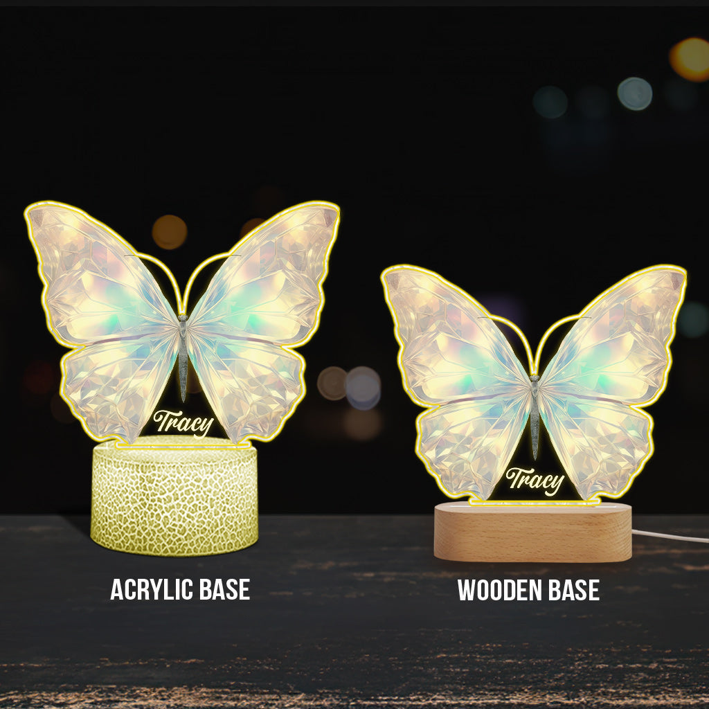 Wunderschöner Schmetterling – Personalisierte, schmetterlingsförmige Leuchtplatte