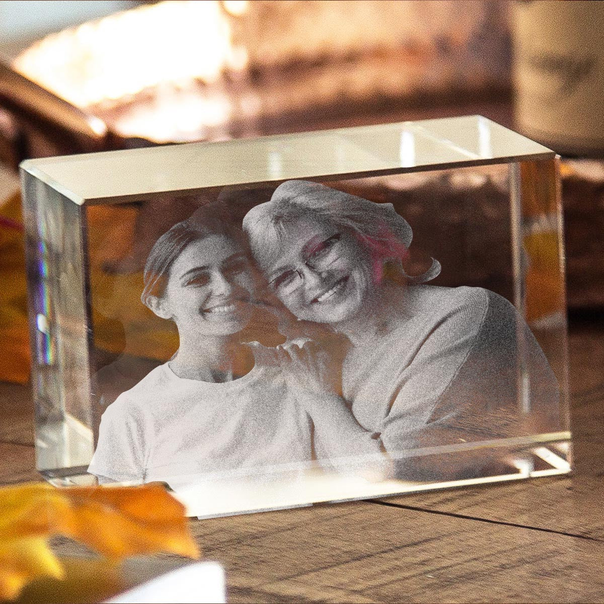Gesegnet, Oma genannt zu werden – Geschenk für Oma – Personalisierte, lasergravierte, 3D-kubische Kristalllampe