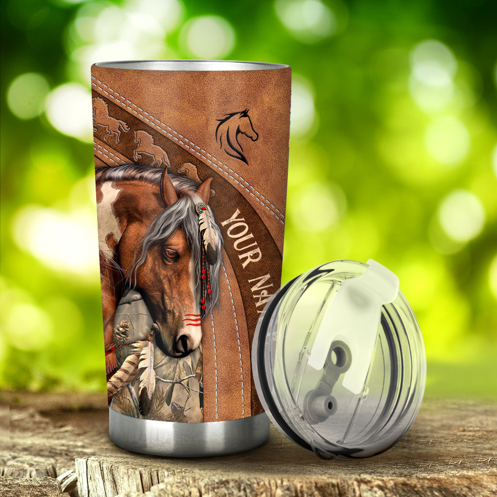 Passionné(e) de chevaux ? Gobelet personnalisé à motif cheval