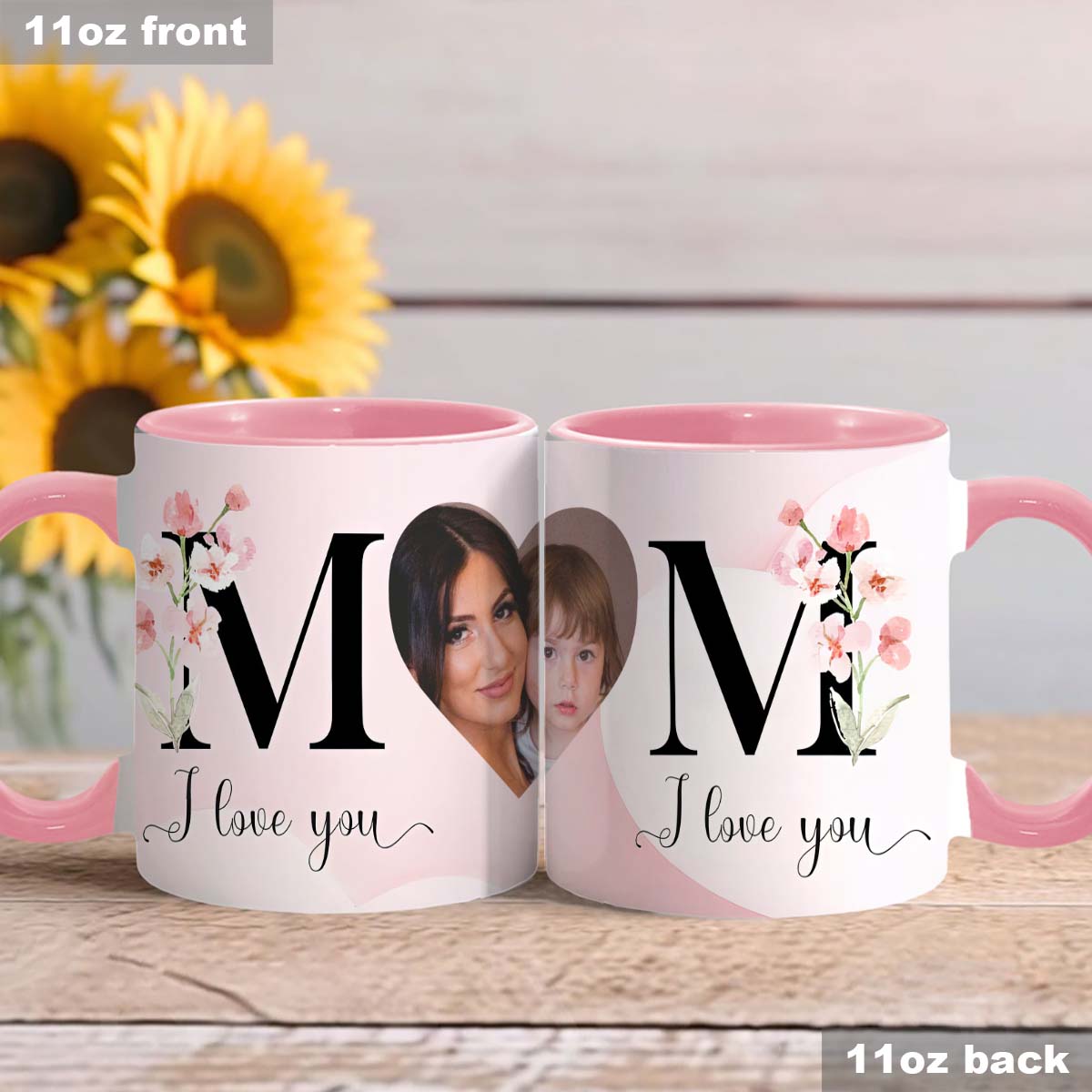 I Love You Mom - Personalized Mother Accent Mug