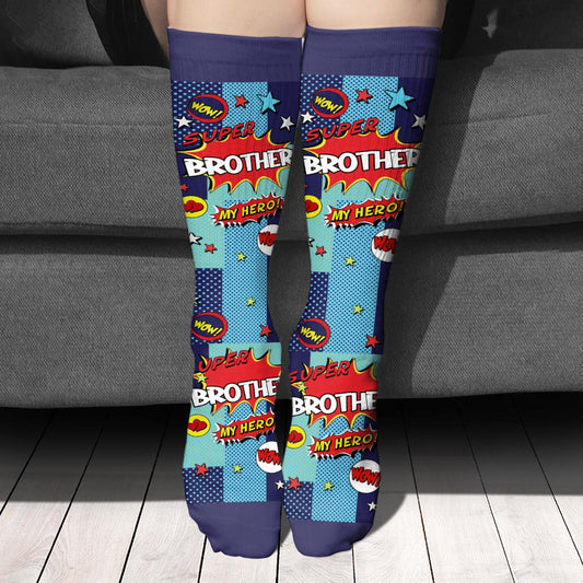 Super Dad - Gift for dad, grandpa, uncle, brother - Personalized Socks