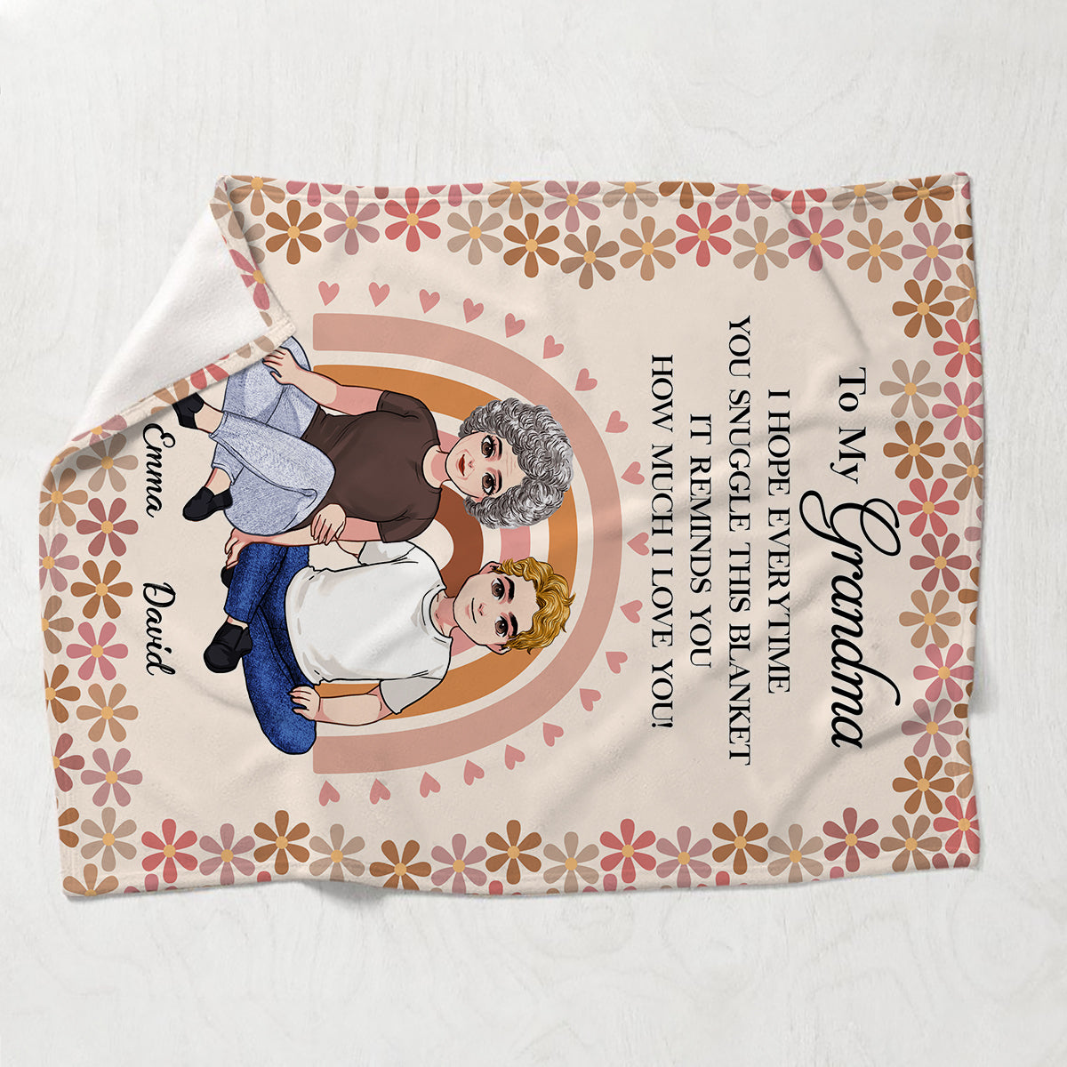 We Hope Everytime You Snuggle This Blanket - Gift for mom, grandma - Personalized Blanket