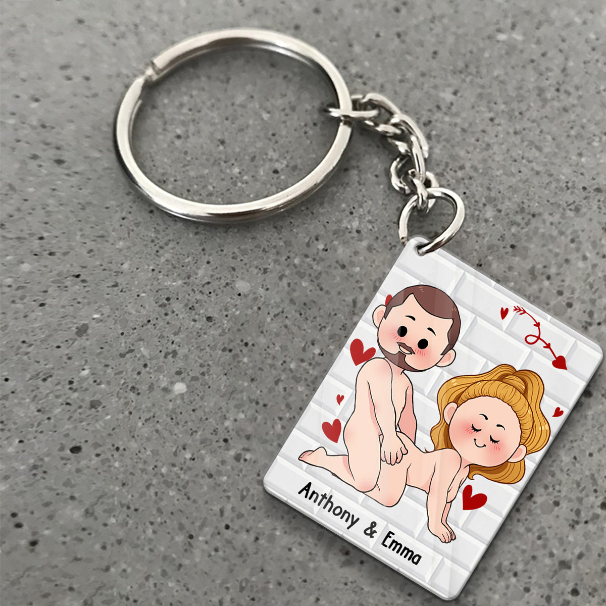 I Just Want You To Be Happy - Couple gift for husband, wife, boyfriend, girlfriend - Personalized Keychain