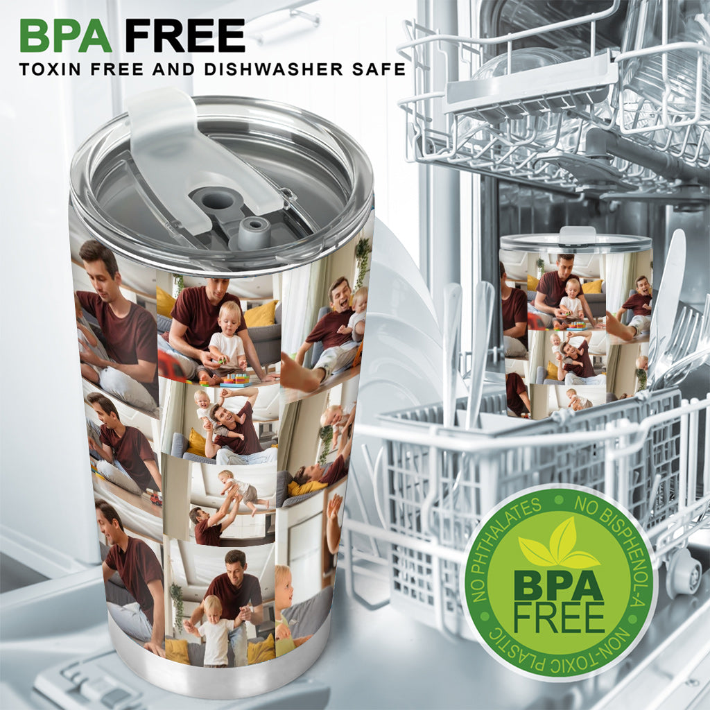 Collage Tumbler - Gift for dad - Personalized Tumbler