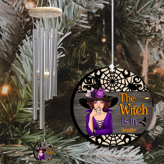 The Witch Is In - Personalized Witch Wind Chime