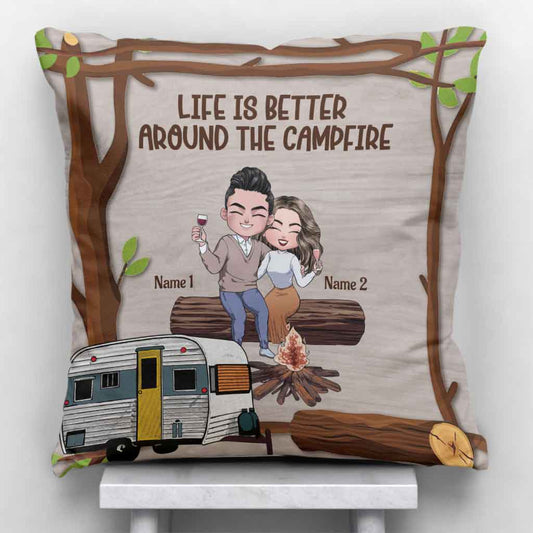 Ich möchte einfach nur deine Hand halten – Camping-Pärchen – personalisiertes Camping-Kissen