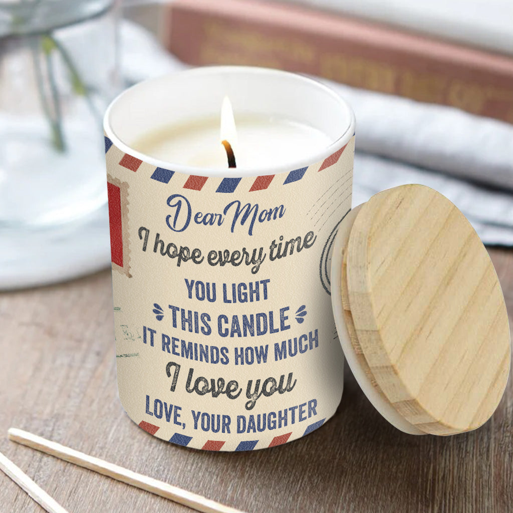 You Are My Sunshine - Personalized Mother's Day Mother Candle With Wooden Lid