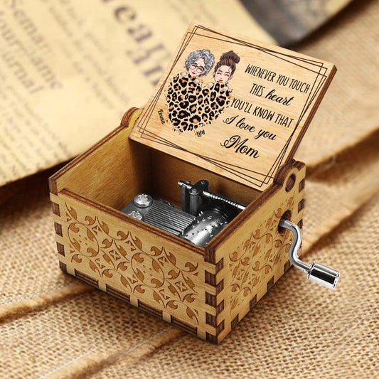 Whenever You Touch This Heart - Personalized Mother's Day Mother Hand Crank Music Box