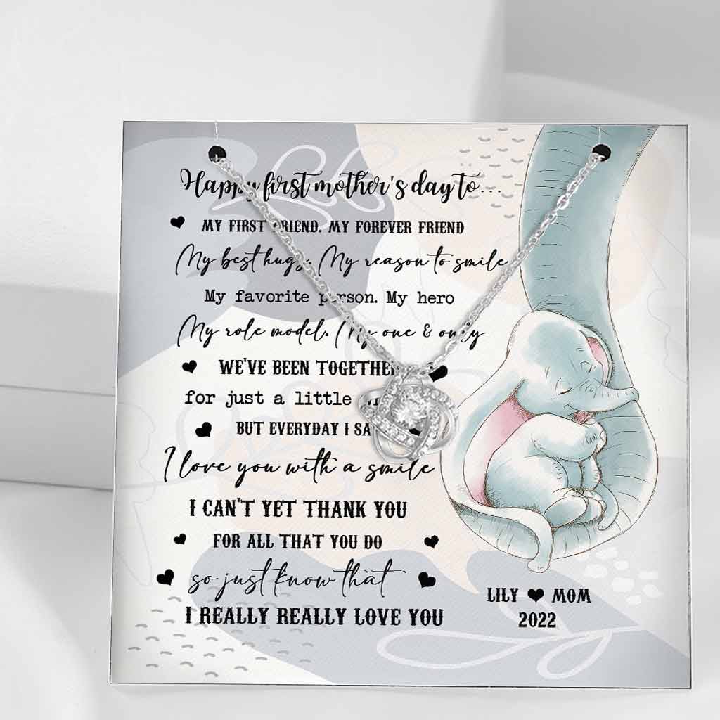 I Really, Really Love You - Personalized Mother's day Love Knot Necklace