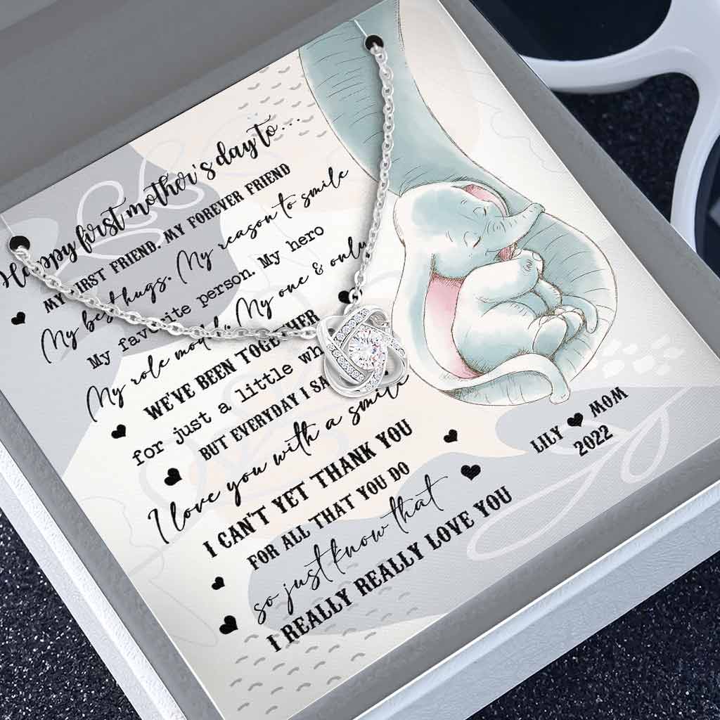 I Really, Really Love You - Personalized Mother's day Love Knot Necklace