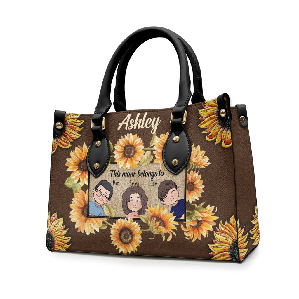 This Nana Belongs To - Personalized Mother Leather Handbag