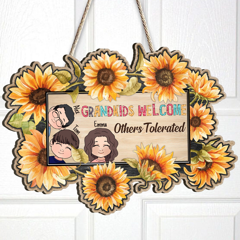 Grandkids Welcome - Personalized Grandma Wood Sign