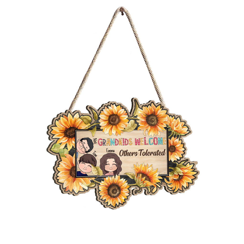 Grandkids Welcome - Personalized Grandma Wood Sign