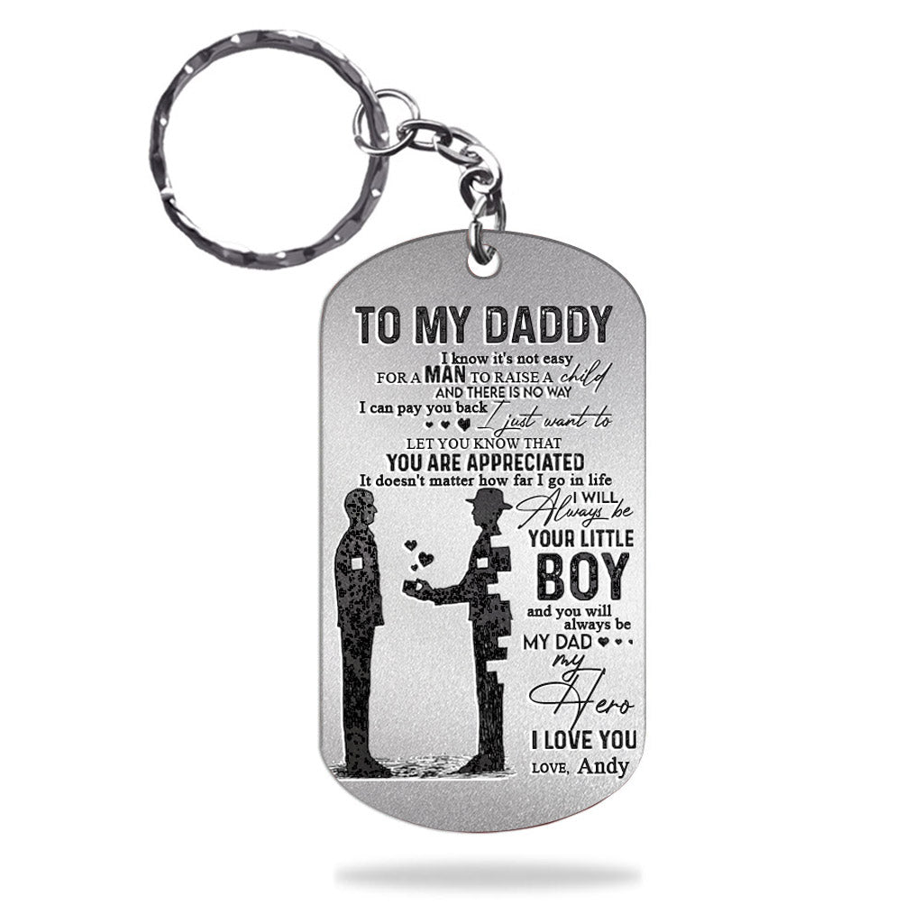To My Dad - Personalized Father Stainless Steel Keychain
