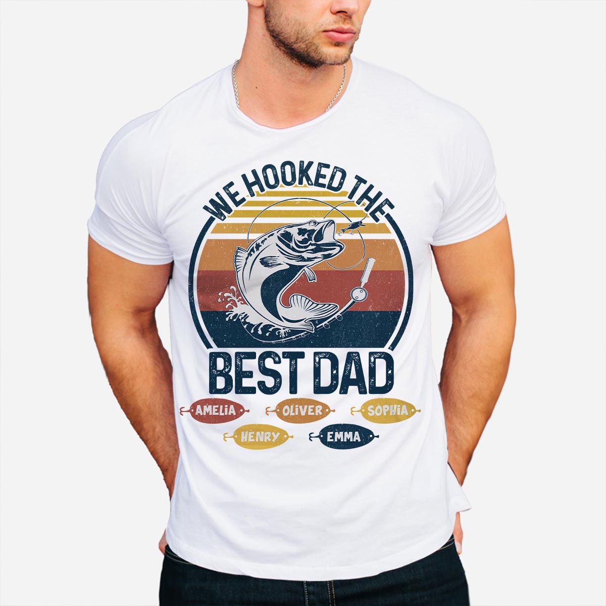 We Hooked The Best Dad Fishing Dad Grandpa - Fishing gift for dad, grandpa - Personalized T-shirt And Hoodie