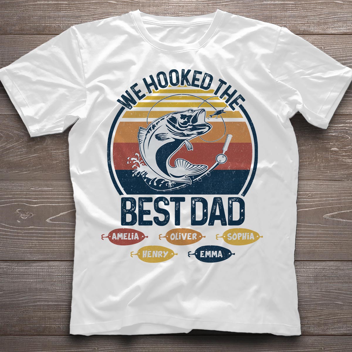 We Hooked The Best Dad Fishing Dad Grandpa - Fishing gift for dad, grandpa - Personalized T-shirt And Hoodie