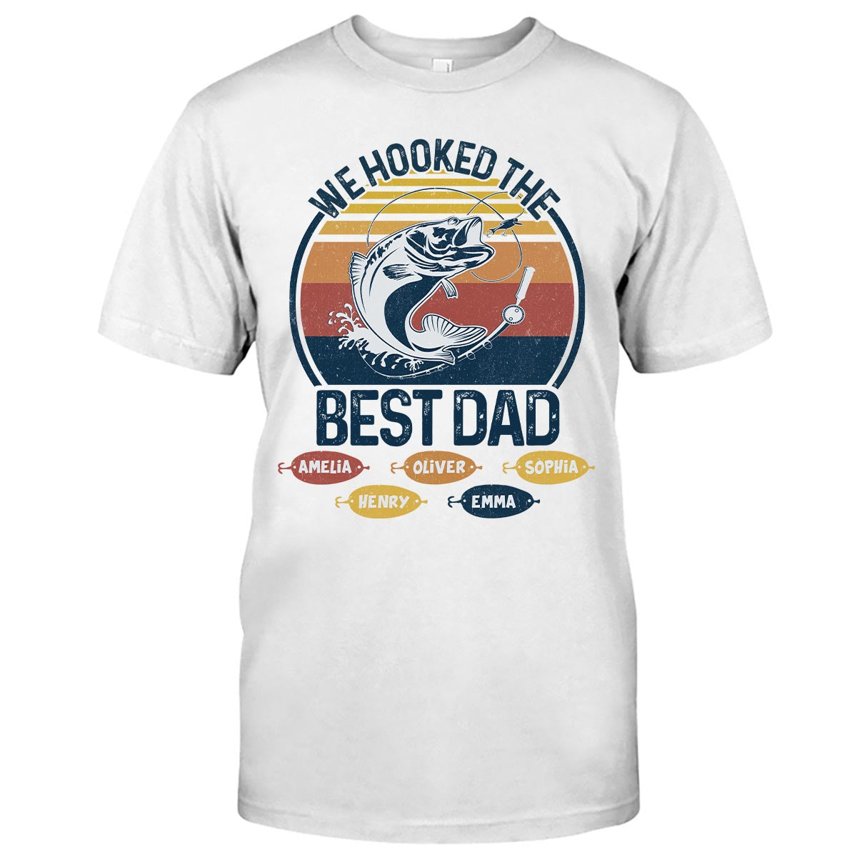 We Hooked The Best Dad Fishing Dad Grandpa - Fishing gift for dad, grandpa - Personalized T-shirt And Hoodie
