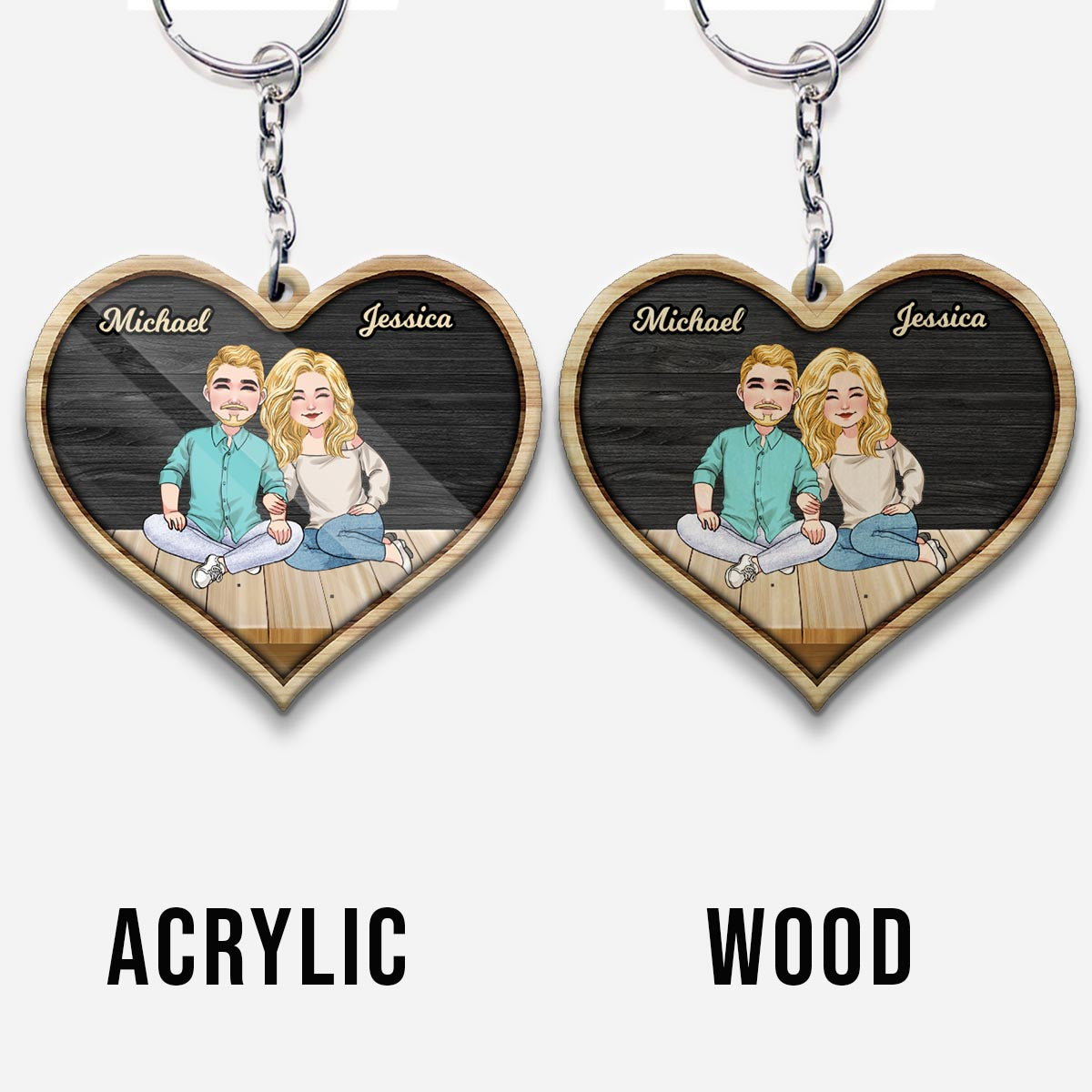 Drive Safe I Need You - Personalized Couple Keychain (Printed On Both Sides)