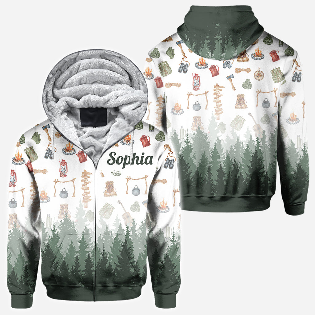 J'adore le camping - T-shirt de camping personnalisé intégral