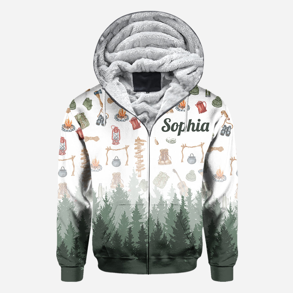 J'adore le camping - T-shirt de camping personnalisé intégral