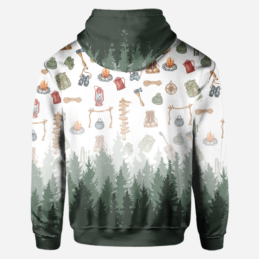 J'adore le camping - T-shirt de camping personnalisé intégral