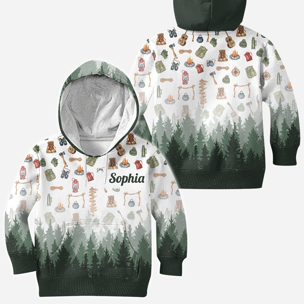 J'adore le camping - T-shirt de camping personnalisé intégral