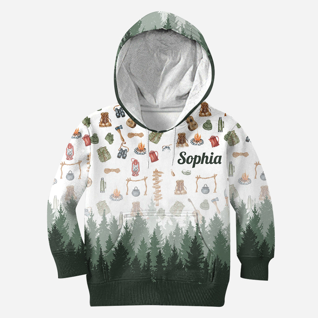 J'adore le camping - T-shirt de camping personnalisé intégral